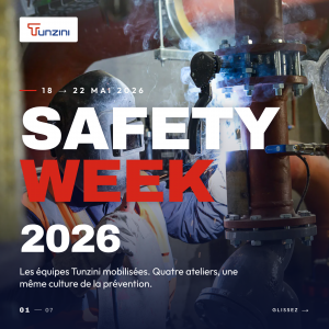 Safety Week 2026 TUNZINI avec technicien en intervention sur installation industrielle