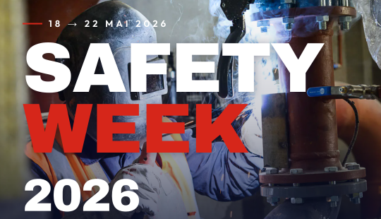 Safety Week 2026 TUNZINI avec technicien en intervention sur installation industrielle