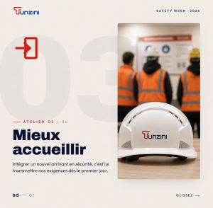 Casque de chantier TUNZINI et sensibilisation sécurité des équipes