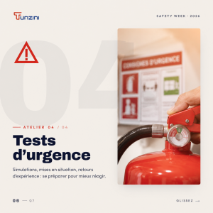 Extincteur et test d’urgence en situation de prévention des risques