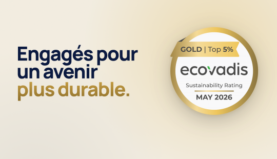 Tunzini médaille gold ecovadis avec chiffres